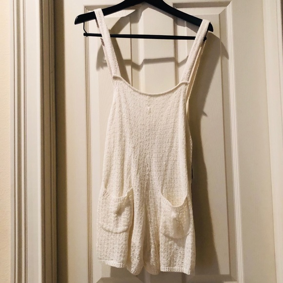 Free People Pants - Free People Cream knit romper size XS